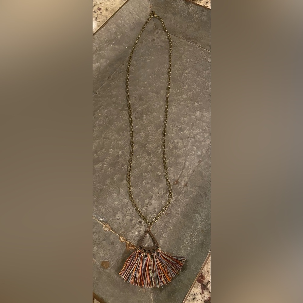 Earth Tassel Necklace (Handmade)